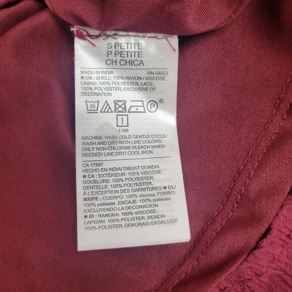 Old Navy Small Petite Maroon/Red Long Sleeve Dress - Picture 5 of 6